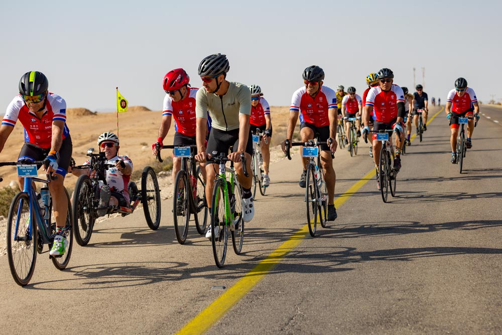 Cycists on the 2022 Courage in Motion ride